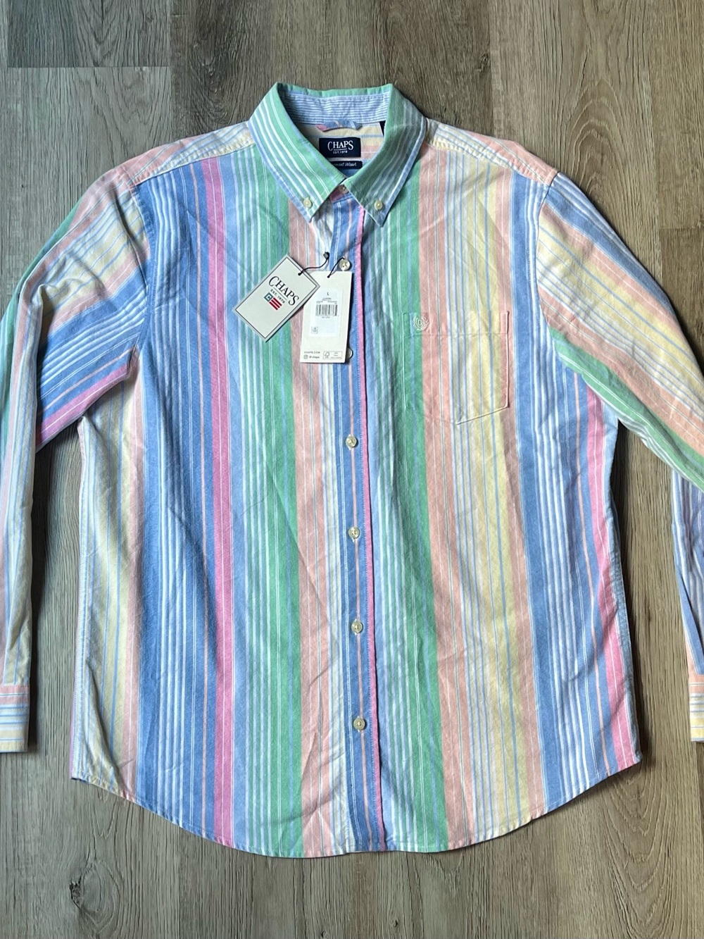 Chaps Men's “Seacoast Wash” Oxford Button-Down Shirt Size L - NWT!